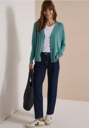 Cardigan mit V-Neck und Knopfleiste
