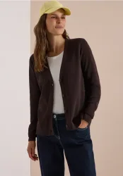 Cardigan mit V-Neck und Struktur