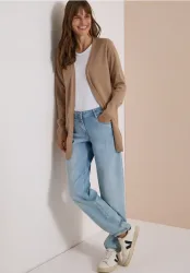 Offener Cardigan in langer Passform