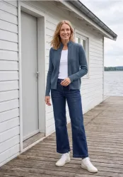 Cardigan mit Stehkragen und Zipper