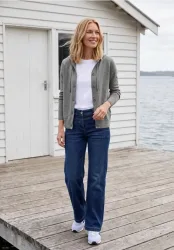 Langarm Cardigan mit Kapuze