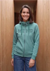 Sweatjacke mit Wording Artwork
