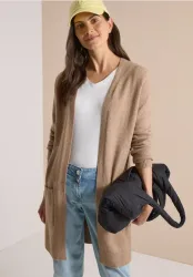 Langer Cardigan in offener Passform