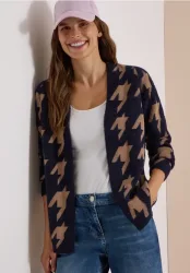 Offener Federgarn Cardigan