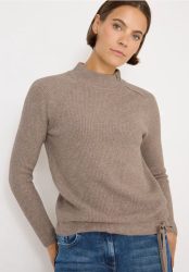 Strukturpullover mit Zipper