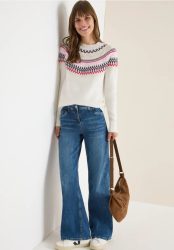 Gemusterter Strickpullover