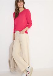 Langarm Pullover mit Rippdetail