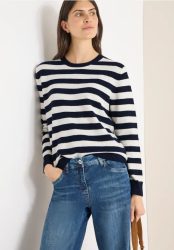 Gestreifter Melange Pullover