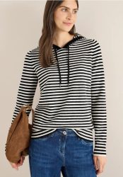 Gestreifter Kapuzenpullover