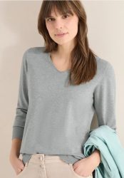 Langarm Pullover mit Rippdetail