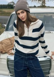 Gestreifter Pullover