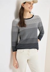 Pullover mit Rundhals und Streifen