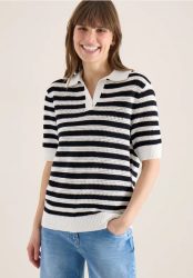 Kurzarm Poloshirt in Crochet