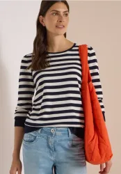 Pullover mit Rundhals und Streifen