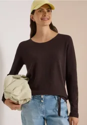 Pullover mit Rundhals und Struktur