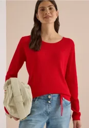 Pullover mit Rundhals und Struktur