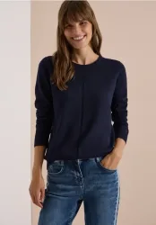 Basic Pullover mit Rundhals in Unifarbe