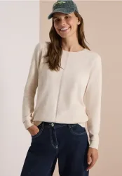 Basic Pullover mit Rundhals in Unifarbe