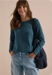 Basic Pullover mit Rundhals in Unifarbe