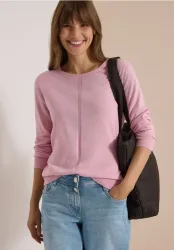 Basic Pullover mit Rundhals in Unifarbe