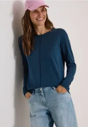 Basic Pullover mit Rundhals in Unifarbe