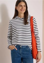 Sweatshirt mit Kapuze und Streifen
