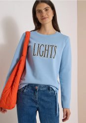 Sweatshirt mit Wording und Tunnelzug