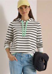 Sweatshirt mit Kapuze und Streifen