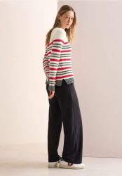 Gestreifter Mouliné Pullover