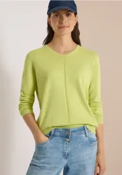 Basic Pullover mit V-Neck in Unifarbe