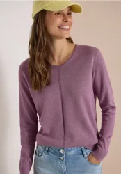 Basic Pullover mit V-Neck in Unifarbe