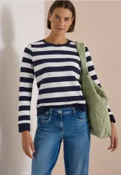 Sweatshirt mit Rundhals und Streifen