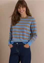 Pullover mit Rundhals und Streifen