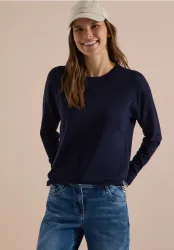 Pullover mit Rundhals und Layering-Detail