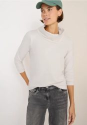 Cecil 3/4-Arm-Shirt mit grossem Kragen