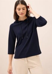 Hoodie Shirt in Rippstruktur