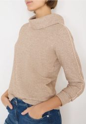 Melange Shirt mit Tape