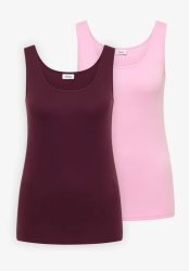 Basic Top mit Rundhals im 2er