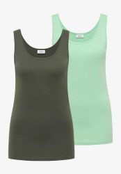 Basic Top mit Rundhals im 2er