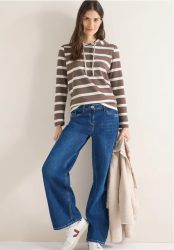 Gestreiftes Hoodieshirt