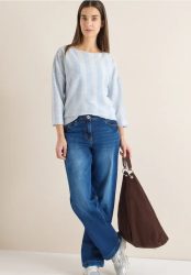 Gestreiftes Strukturshirt