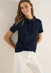Cecil Kurzarmshirt in Two-Tone-Optik