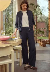 Blouson aus Jersey mit Knontrastdetails