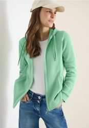 Jacke mit Kapuze und Streifenmuster