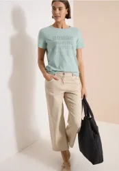 Cecil Kurzarmshirt Sommershirt in Burn-Out-Optik und mit Zebra-Muster