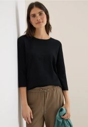 Shirt mit Rippstruktur