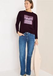 Shirt mit Satin Print