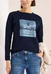Shirt mit Satin Print