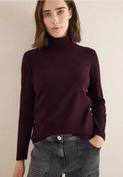 Langarmshirt in Rippstruktur