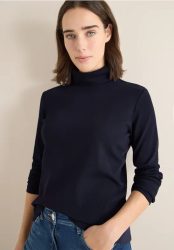 Langarmshirt in Rippstruktur